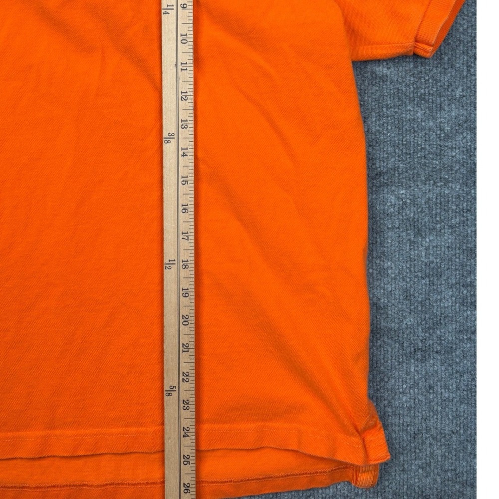 Abercrombie & Fitch Mens Muscle Fit Polo Shirt Orange Cotton Large Short Sleeve - Picture 4 of 11
